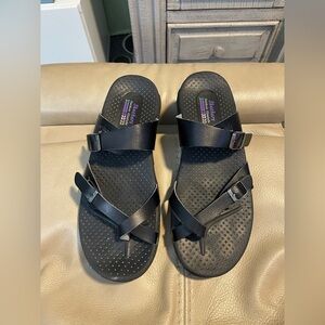 *USED* SKECHERS Outdoor Lifestyle - Women’s Size 9-Sandals-41007- Black Leather